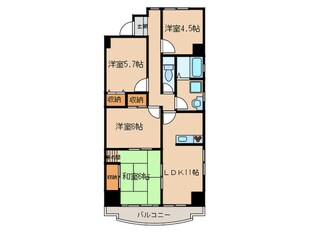 天神山マンション１号館の物件間取画像